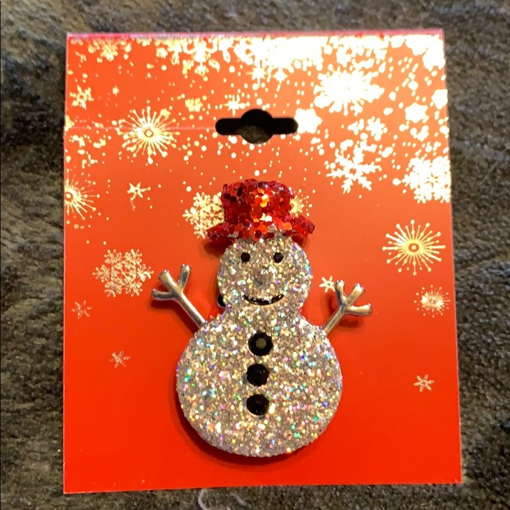 Vintage Christmas Snowman and Snowflake decorative pins - Picture 2 of 11
